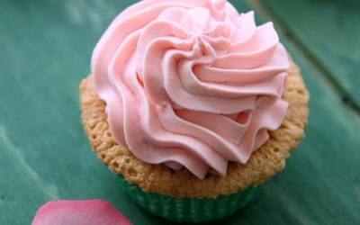 Heavenly (Vegan) Vanilla, Rosewater Cupcakes
